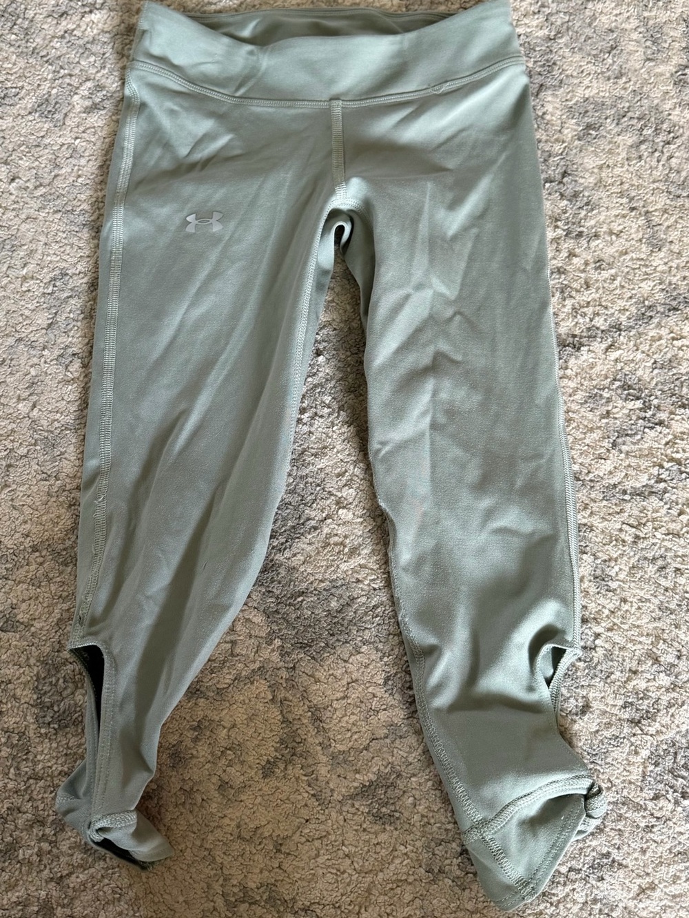 Under Armour Girls Light Sage Green Active Leggings
